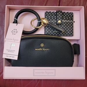 Nanette Lepore Boxed Belt Bag Gift Set ~ NWT/NIB ~ Card Case Key Ring